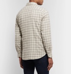 Caruso - Slim-Fit Checked Cotton-Flannel Shirt - Neutrals