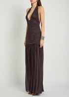 Christopher Esber Ruched Jersey Maxi Dress Dark Red