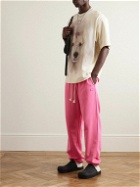 Acne Studios - Frack Straight-Leg Logo-Appliquéd Cotton-Jersey Sweatpants - Pink