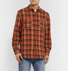 J.Crew - Checked Cotton-Flannel Shirt - Orange