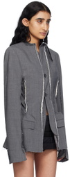 HODAKOVA Gray Horse Hair Blazer