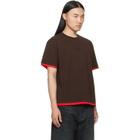 MM6 Maison Margiela Brown Cotton Reversible T-shirt