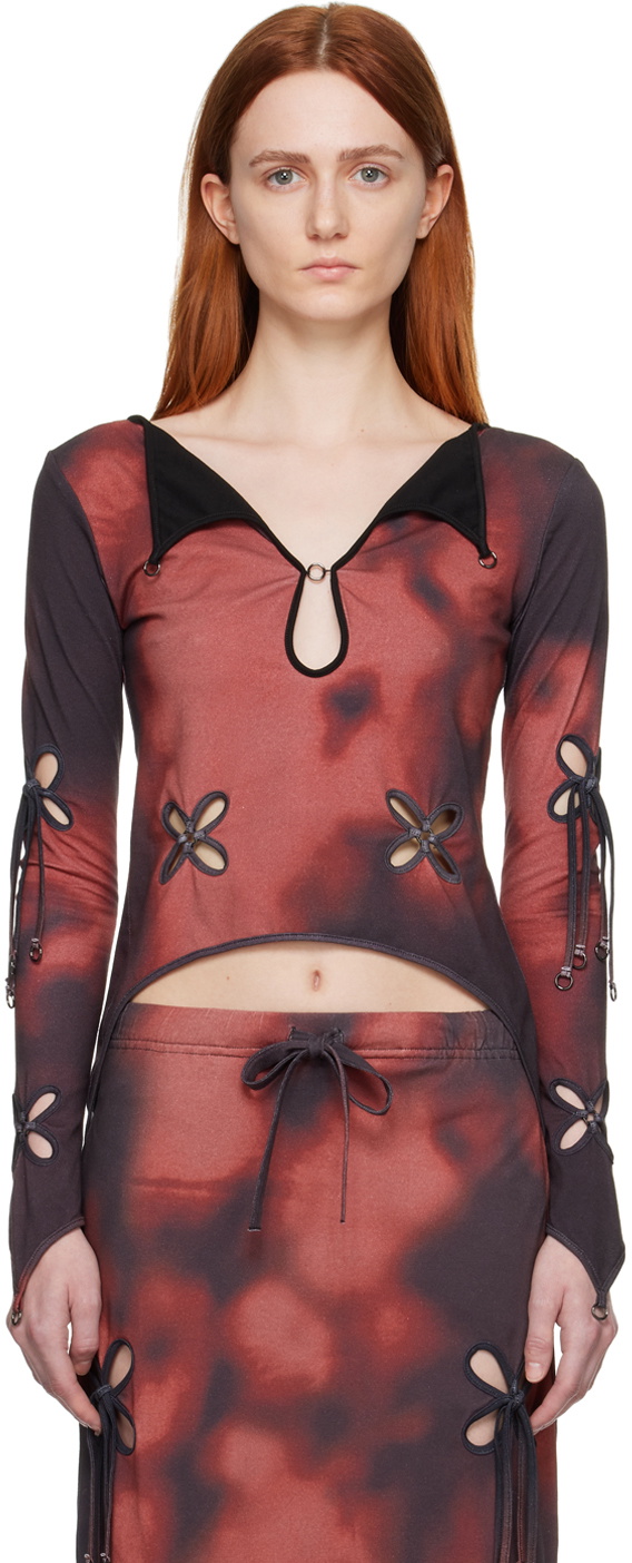 Jester V-Neck Tie-Front Blouse