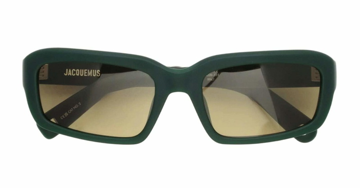 Photo: Jacquemus Marino - Matte Green / Green Lens Sunglasses
