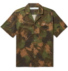 Off-White - Camp-Collar Camouflage-Print Cotton Shirt - Green