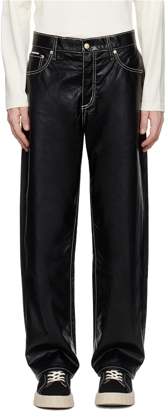 Photo: EYTYS Black Benz Faux-Leather Trousers