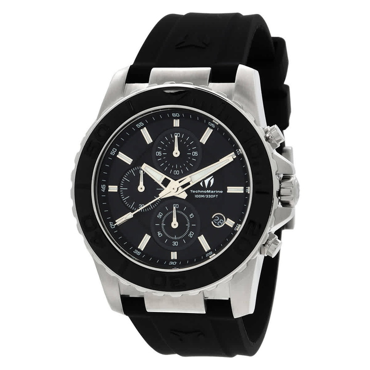 Photo: Technomarine Sea Chronograph Quartz Black Dial Mens Watch TM-724005