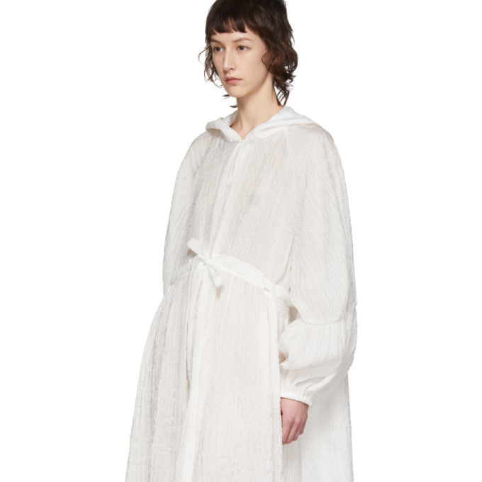 Renli Su White String Belt Hooded Dress Renli Su