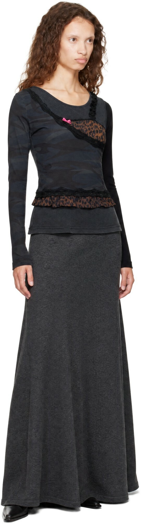 Balenciaga Gray Layered Top