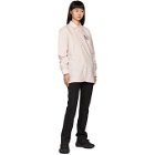 Raf Simons Pink Embroidered Slim Fit Collared Shirt