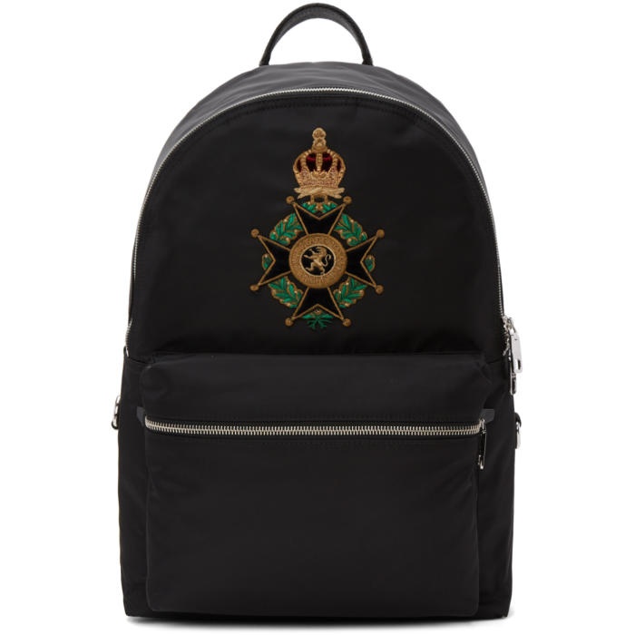 Photo: Dolce and Gabbana Black Crown Crest Backpack