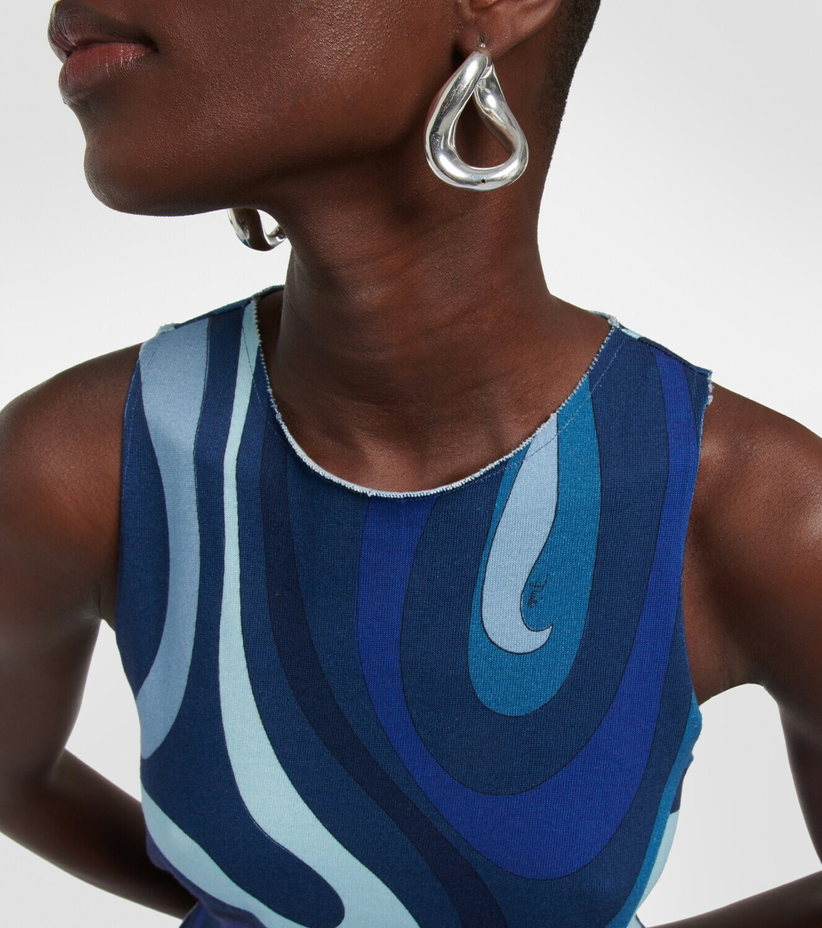Pucci Printed denim top