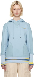 Nicholas Daley Blue Paneled Hoodie