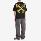 Off-White Men's Tape Arrow Skate T-Shirt in Black/Citrus