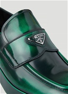 Brushed Leather Loafers in Green