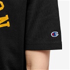 Champion Reverse Weave Men's College Logo T-Shirt in Black
