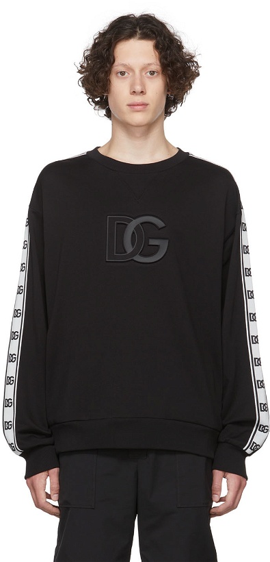 Photo: Dolce & Gabbana Black Cotton Sweatshirt