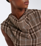 Simkhai Burke draped plaid midi dress