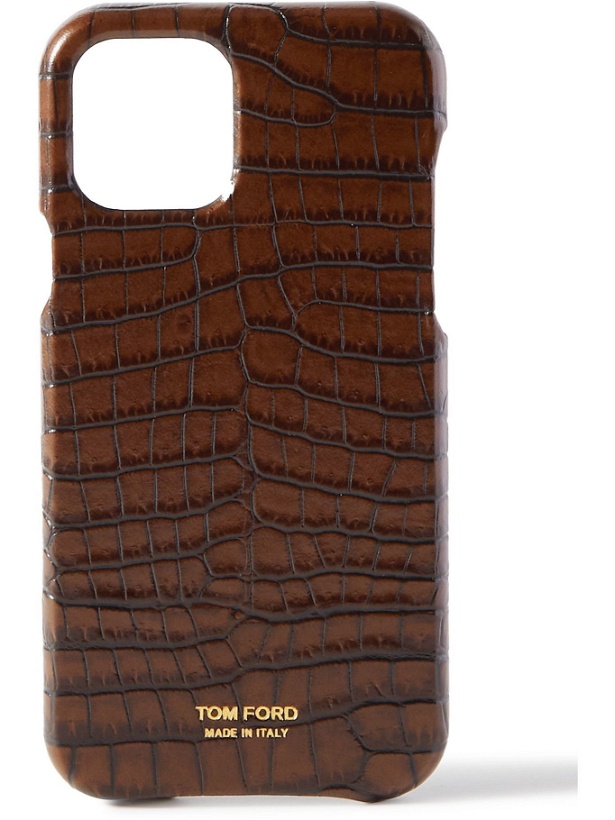 Photo: TOM FORD - Croc-Effect Leather iPhone 12 Pro Case
