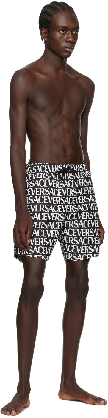 Versace Underwear Black Allover Swim Shorts Versace Underwear