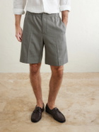 Zegna - Oasi Straight-Leg Linen Shorts - Gray