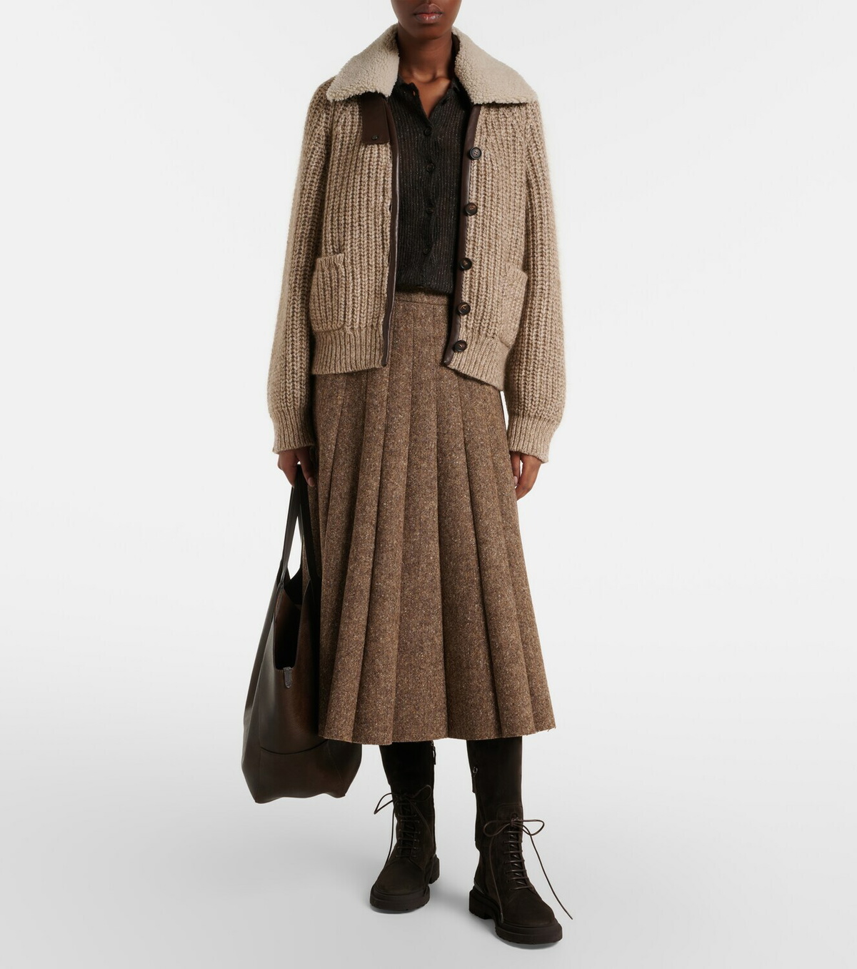 Brunello Cucinelli Cashmere, mohair, and wool-blend jacket