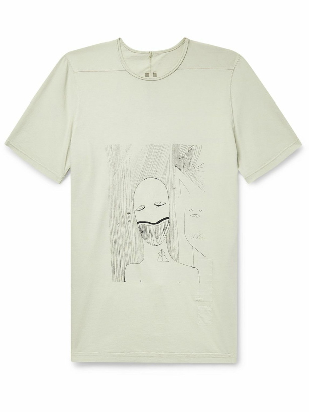 Photo: DRKSHDW by Rick Owens - Level Printed Cotton-Jersey T-Shirt - Neutrals
