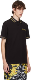 Versace Jeans Couture Black Two-Button Polo