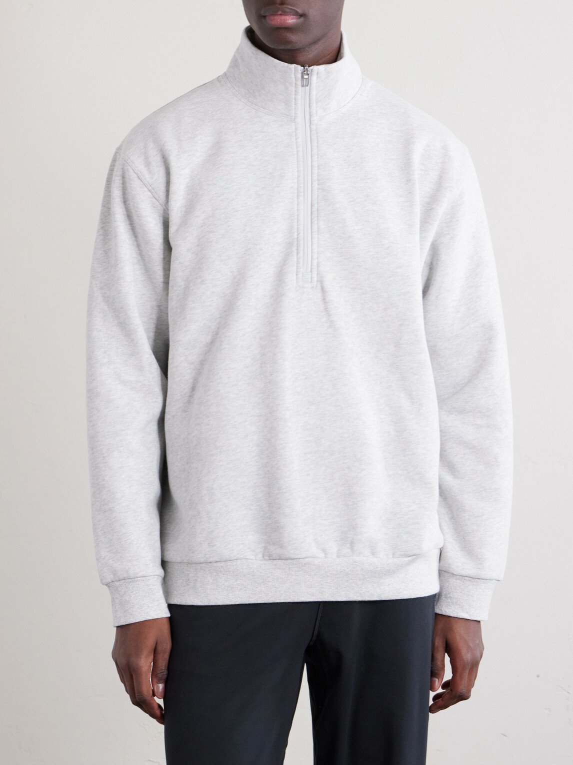 Lululemon - Steady State Cotton-Blend Jersey Half-Zip Sweatshirt - Gray