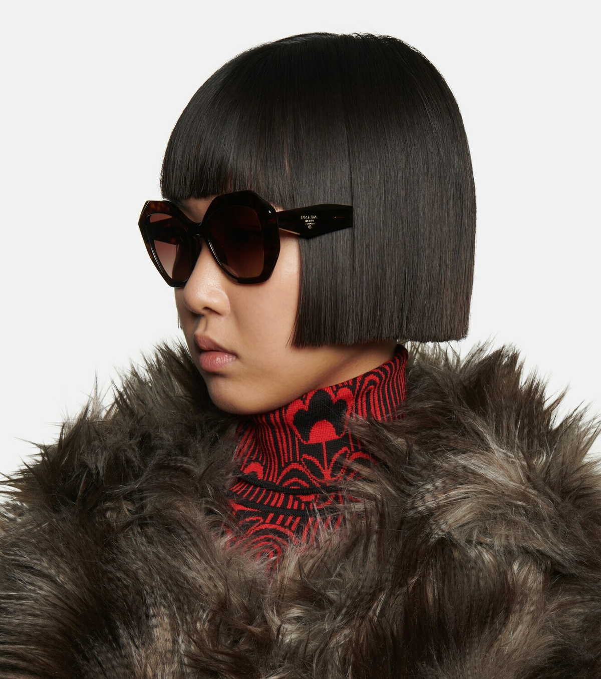 Prada Geometric tortoiseshell sunglasses