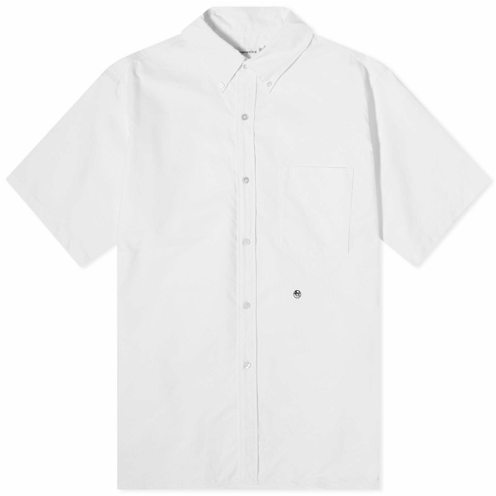 Photo: Nanamica Men's Short Sleeve Button Down Wind Shirt in White
