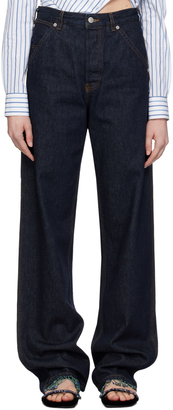 Photo: Dries Van Noten Indigo Button-Fly Jeans