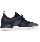 Moncler - Emilien Leather and Rubber-Trimmed Mesh Sneakers - Men - Navy