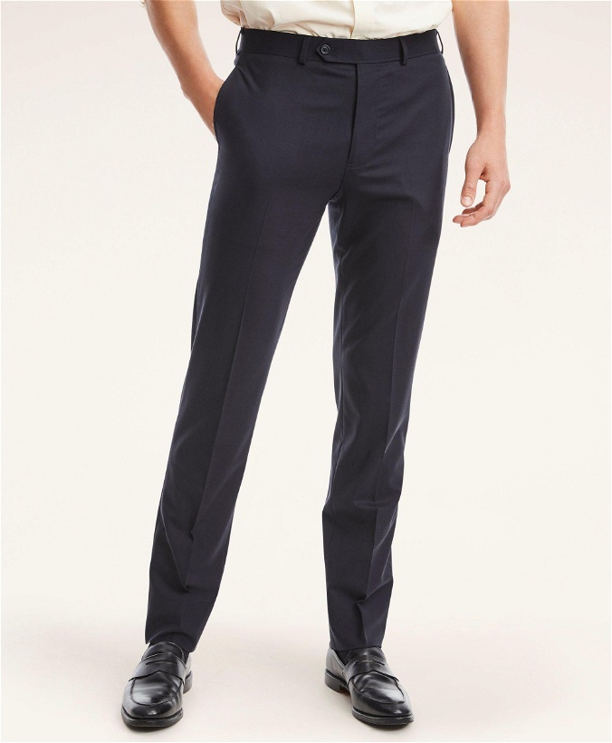 Photo: Brooks Brothers Men's Regent Fit Cool Solid Suit Trousers | Navy
