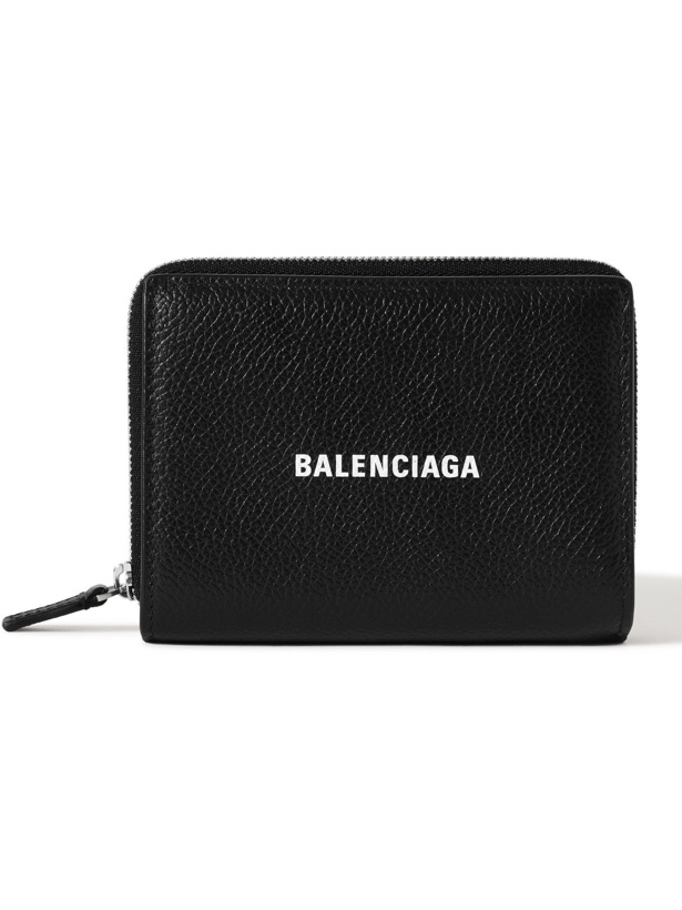 Photo: Balenciaga - Logo-Print Full-Grain Leather Zip-Around Wallet