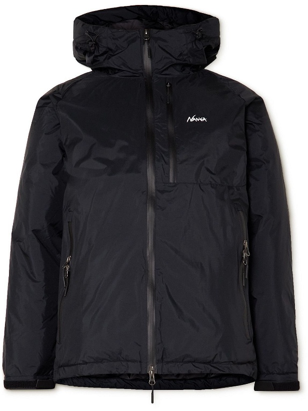Photo: Nanga - Aurora Logo-Print Shell Hooded Down Jacket - Black