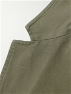 Mr P. - Garment-Dyed Cotton-Blend Twill Blazer - Green