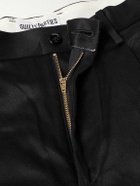 Wacko Maria - Straight-Leg Pleated Cotton-Twill Trousers - Black
