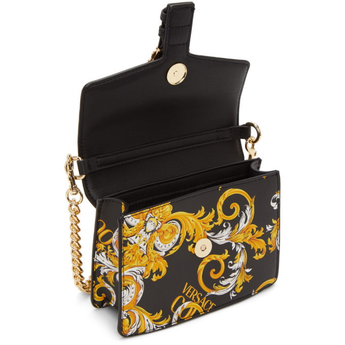 Versace Jeans Couture baroque buckle women's bag in imitation leather Black