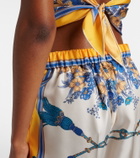 Gucci Floral silk twill Bermuda shorts