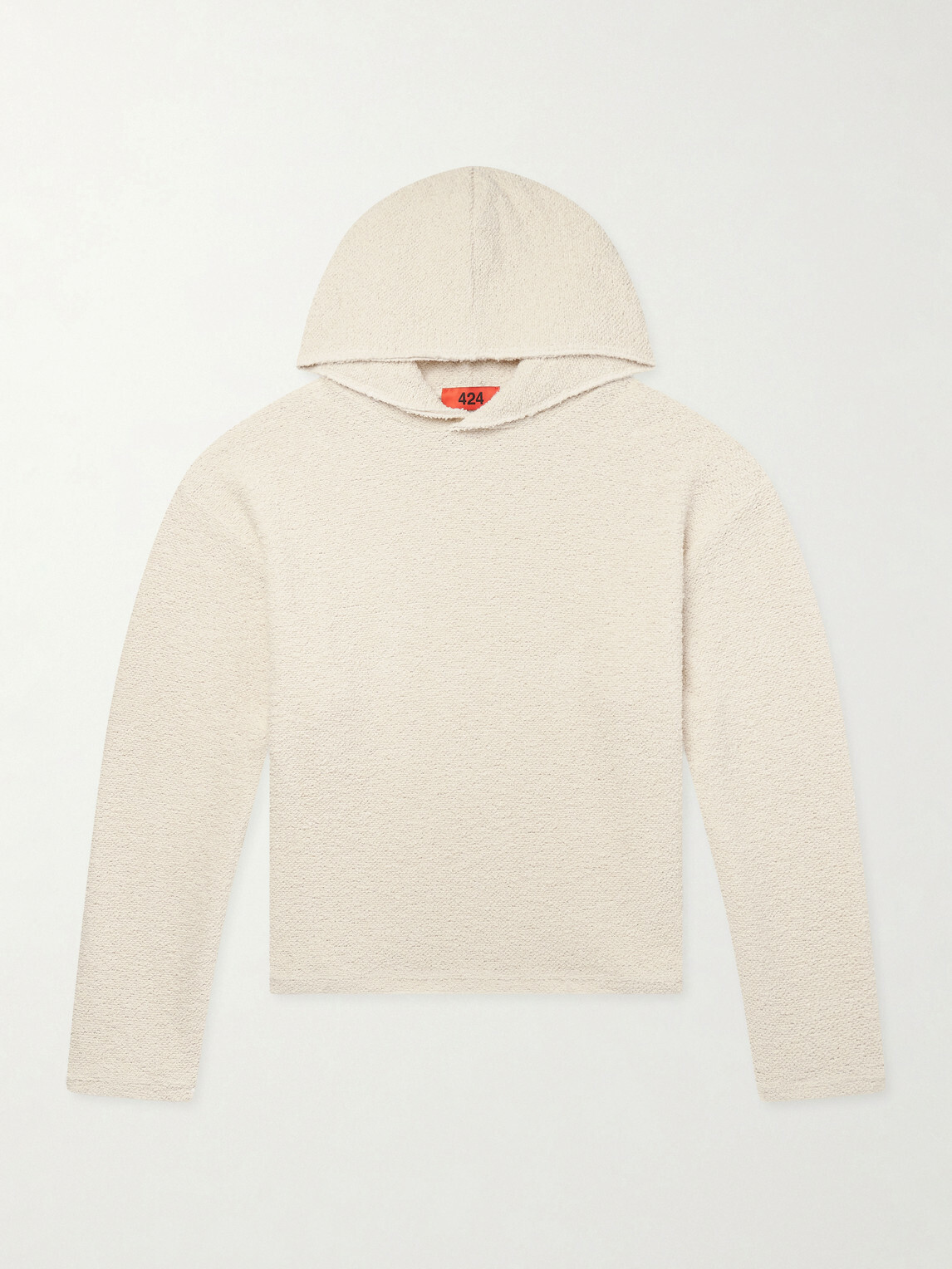424 - Cotton-Blend Bouclé Hoodie - Neutrals