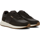 BOSS Brown Leather Sneakers