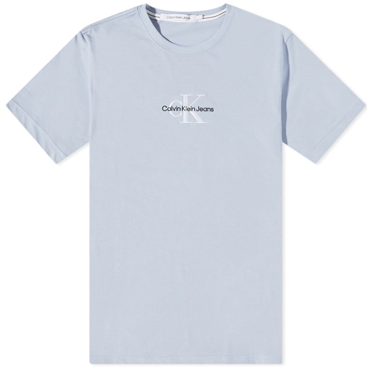 Photo: Calvin Klein Men's Monogram Logo T-Shirt in Sky Blue
