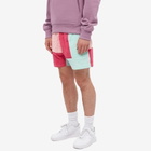 The Future Is On Mars Men's Alien Retrograde Corduroy Patchwork Sh in Light Green/Pink