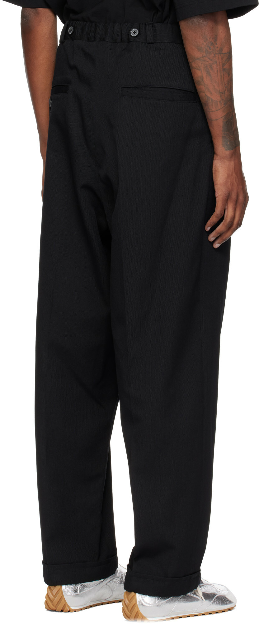 Maison MIHARA YASUHIRO Black Easy Slack Trousers