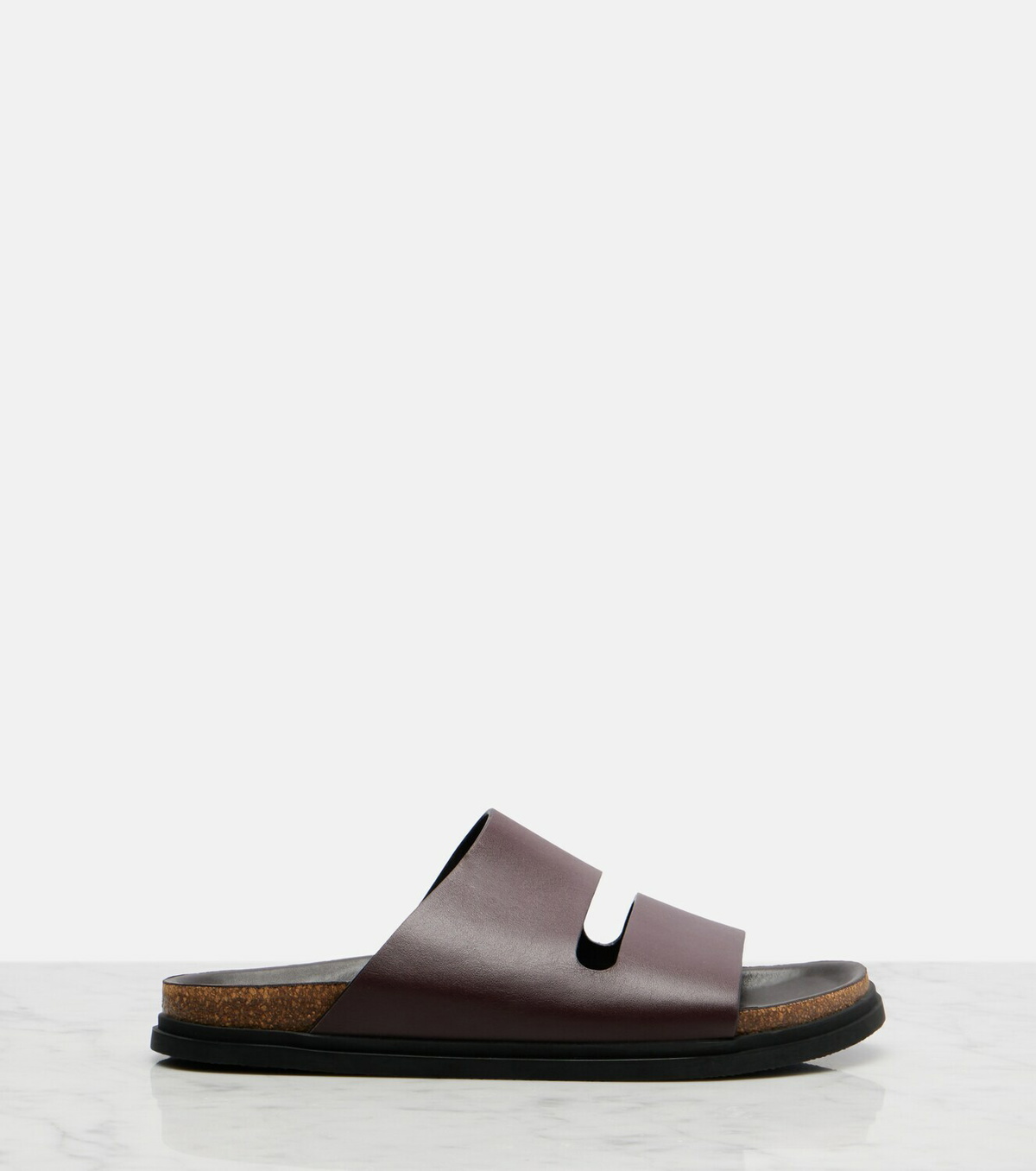 The Row Band leather slides