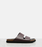 The Row Band leather slides