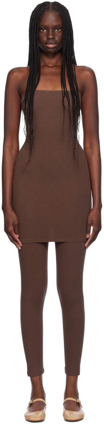 Gil Rodriguez Brown 'The Tube' Convertible Minidress