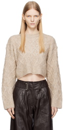 REMAIN Birger Christensen Beige Brushed Sweater