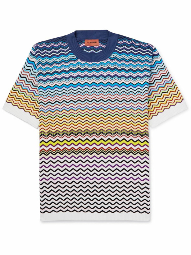 Photo: Missoni - Striped Degradé Cotton-Blend T-Shirt - Multi